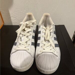 adidas Women's White and Grey Sneakers